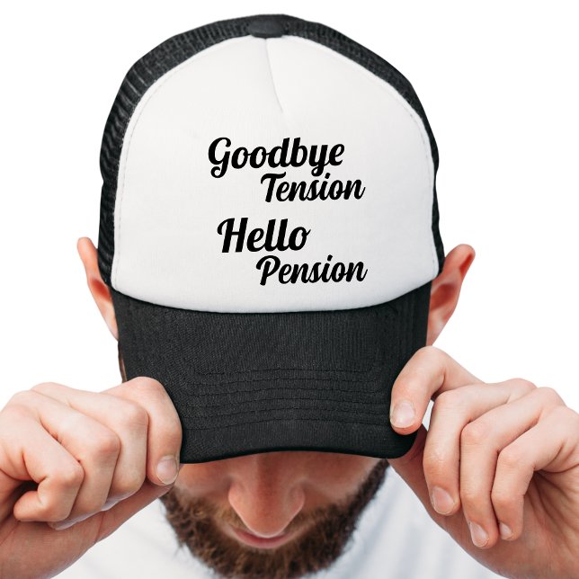 Goodbye Tension Hello Pension Funny Truckerkappe (Goodbye Tension Hello Pension Funny Hat)