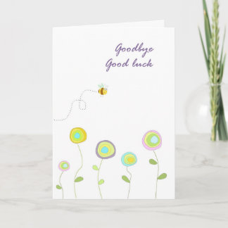 Goodbye viel Glück card Karte