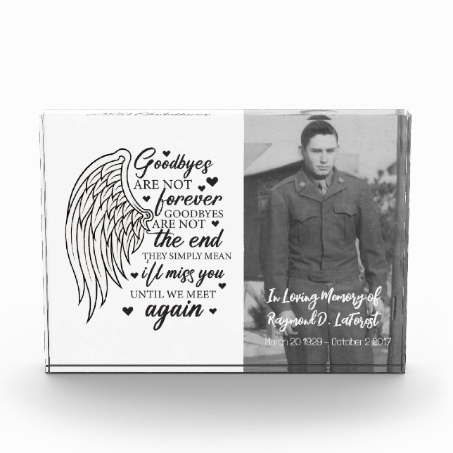 Goodbys sind nicht ewig Memorial Fotoblock (Vorderseite)