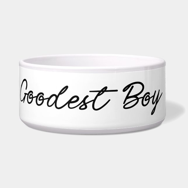 Goodest Boy Funny Classy Elegante White Niedlich D Napf (Vorderseite)