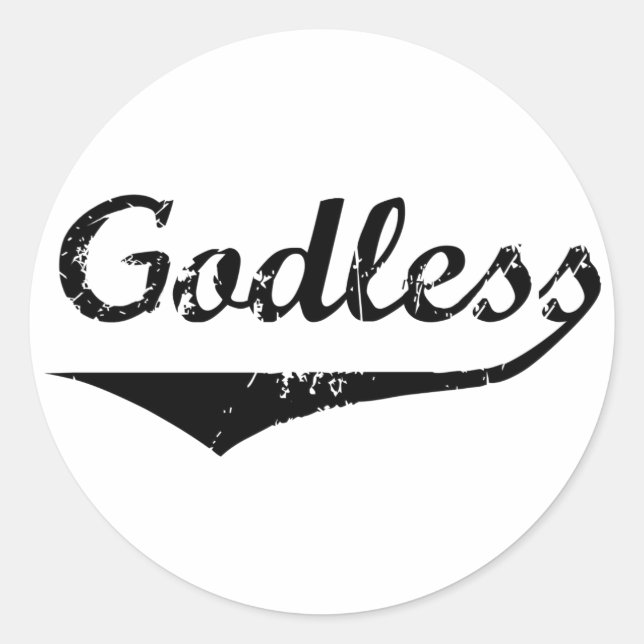 Goodless 2 runder aufkleber (Vorderseite)