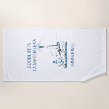 Goodlife La Maddalena 1975 Leuchtturm-Strandtuch
