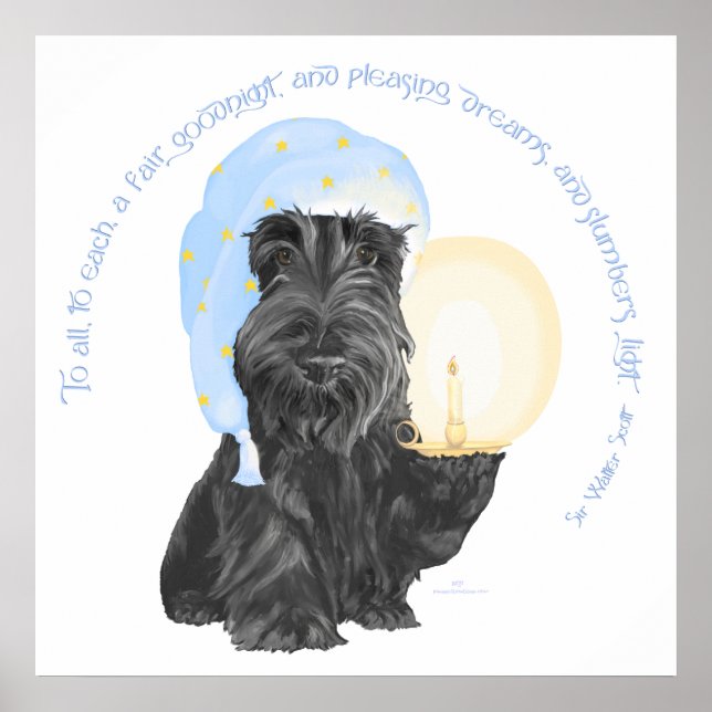 Goodnight Scottish Terrier Poster (Vorne)