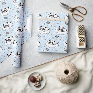 Goodnight Sleeping Panda Bär Geschenkpapier