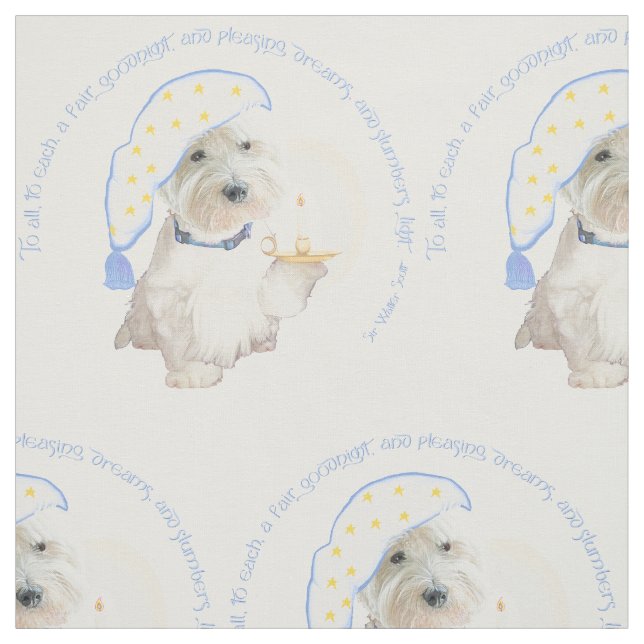 Goodnight Westie Stoff (Muster)