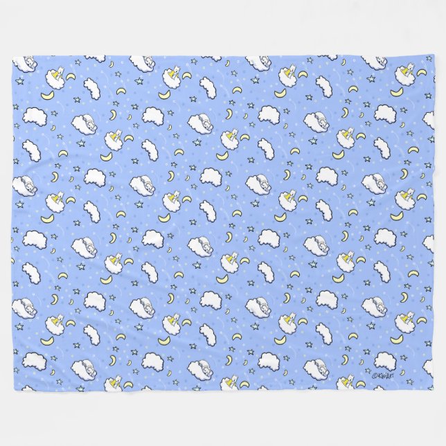 Goodnight Westies KiniArt Fleece Blanket (Vorderseite (Horizontal))