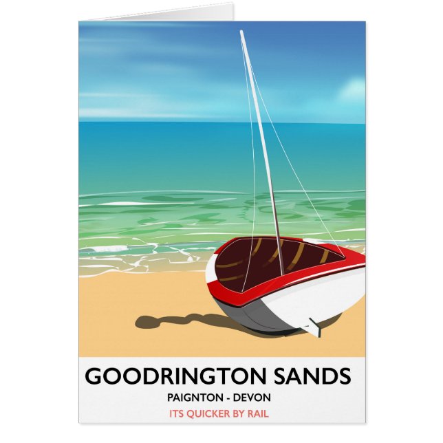 Goodrington Sands Devon Vintage Reiseplakat (Vorne)