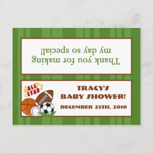 Goody Bag Topper All-Star Green Einladungspostkarte