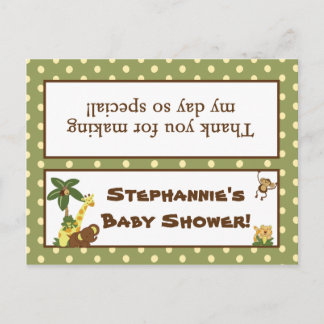 Goody Bag Topper Jungle Babys Einladungspostkarte