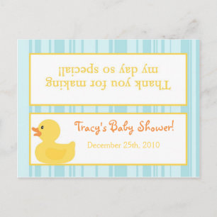 Goody Bag Topper Rubber Ducky Bubbles Einladungspostkarte