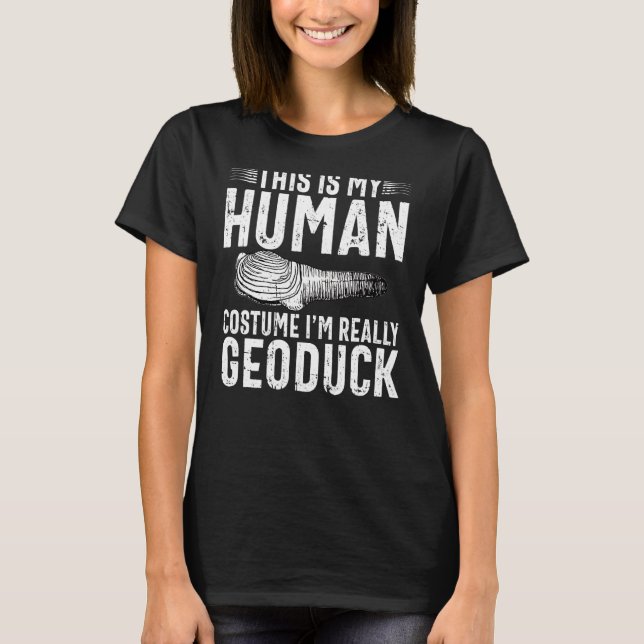 Gooey Duck Geoduck Hunter Costume T-Shirt (Vorderseite)