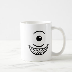 Goofy Beängstigend ein mit Augen Monster-Gesicht H Kaffeetasse