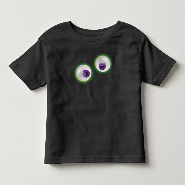 Goofy Cartoon Ghost Eyeballs Eyes Halloween Kleinkind T-shirt (Vorderseite)