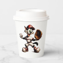 Goofy Cat Baseball Pitcher bricht auf