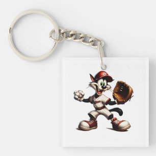 Goofy Cat Baseball Pitcher Monte