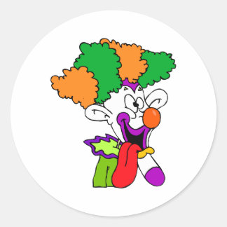 Goofy Clown Runder Aufkleber
