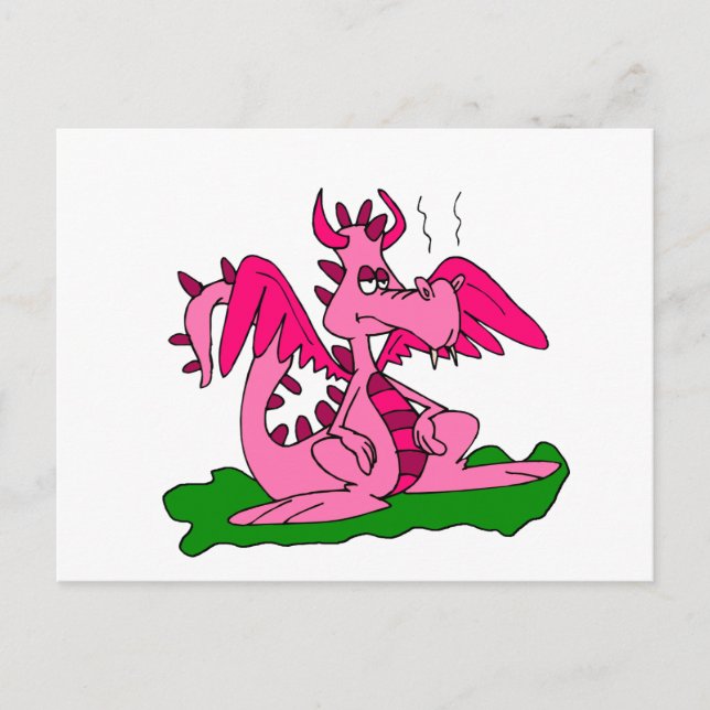 Goofy Dragon Niedlich Postkarte (Vorderseite)