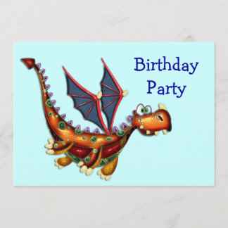Goofy Flying Dragon Geburtstagspartei Einladung