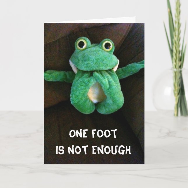 GOOFY FROG SAGT BIRTHDAY COMPLIMENT KARTE (Vorderseite)