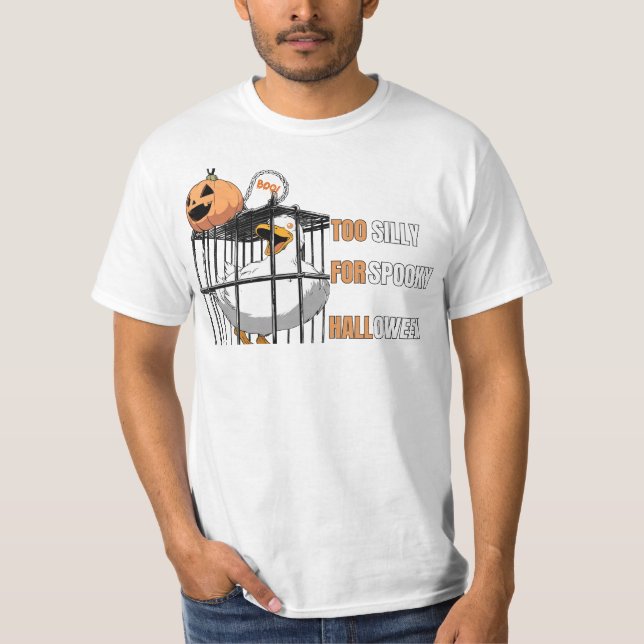 Goofy Gänse Halloween Design - nicht Beängstigend  T-Shirt (Vorderseite)