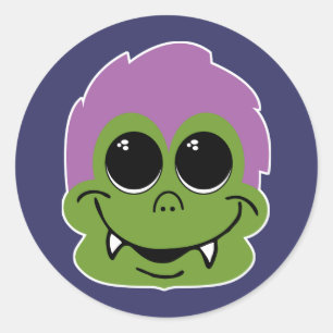 Goofy Goblin Runder Aufkleber