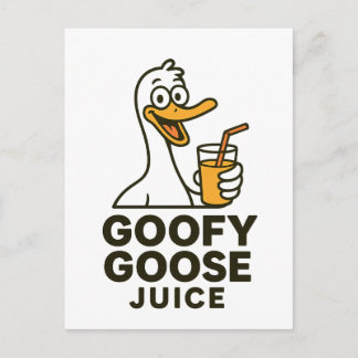 Goofy Goose Juice – Playful & Quirky Designs for F Postkarte