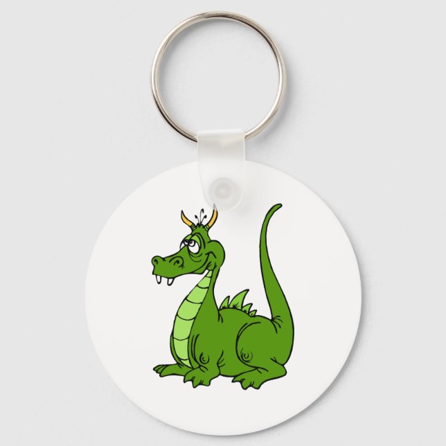 Goofy Green Dragon Schlüsselanhänger (Vorderseite)