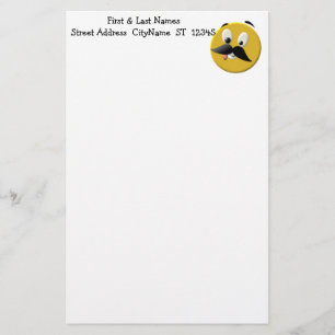 Goofy Happy Face mit Mustache Briefpapier