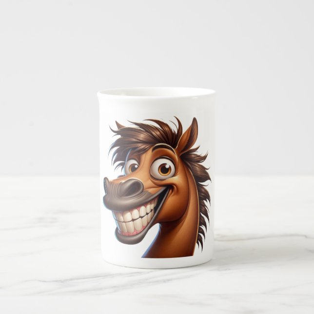Goofy Horse Columbus Day Tasse (Vorderseite)