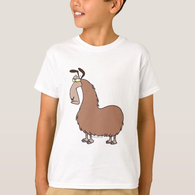 Goofy-Lama-Cartoon T-Shirt (Vorderseite)
