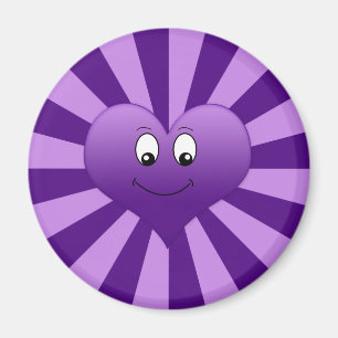 Goofy lila Herz-Magnet Magnet