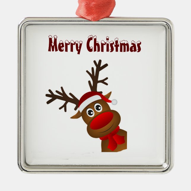 **GOOFY NOCH LOVABLE REINDEER** CHRISTMAS ORNANATI ORNAMENT AUS METALL (Vorne)