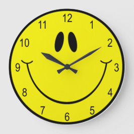 Goofy Smile Face Large Clock Große Wanduhr
