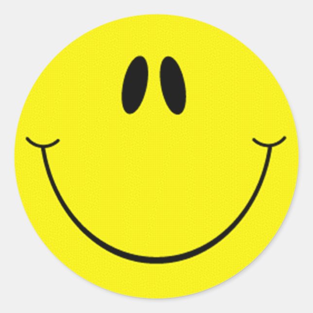 Goofy Smile Face Runder Aufkleber (Vorderseite)