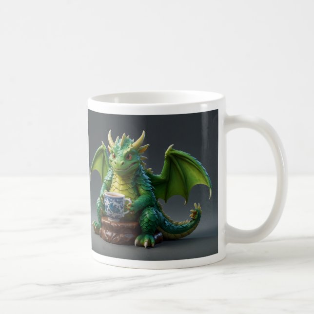 Goofy Welsh Dragon Drinking Tee Kaffeetasse (Rechts)