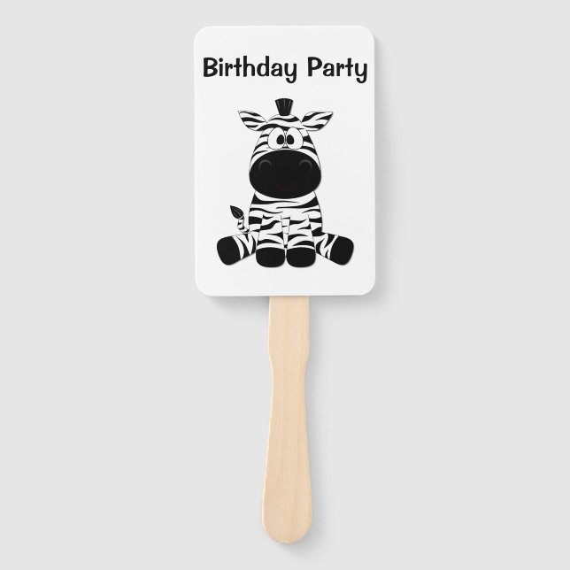 Goofy Zebra Text hinzufügen Fächer (Vorderseite)