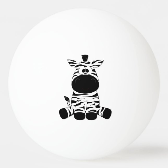 Goofy Zebra Tischtennisball (Vorderseite)