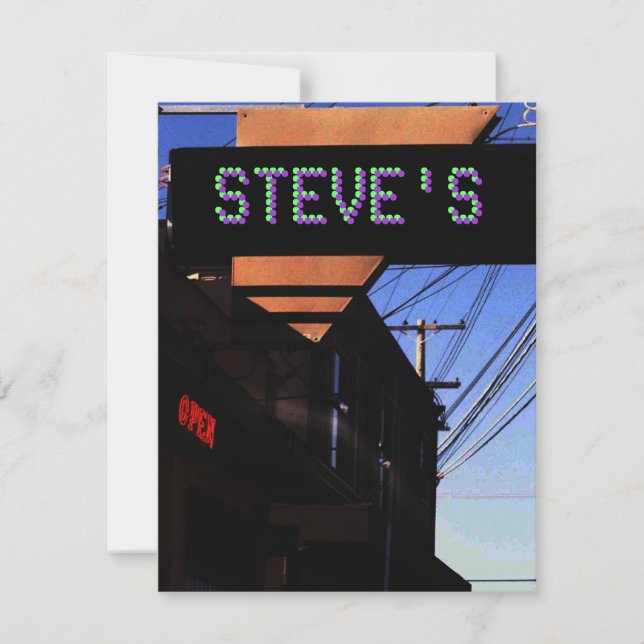 GOOGIE LEUCHTREKLAME (w/your Name) ~ EINLADUNG (Vorderseite)