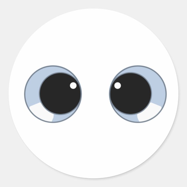 google Augen Runder Aufkleber (Vorderseite)
