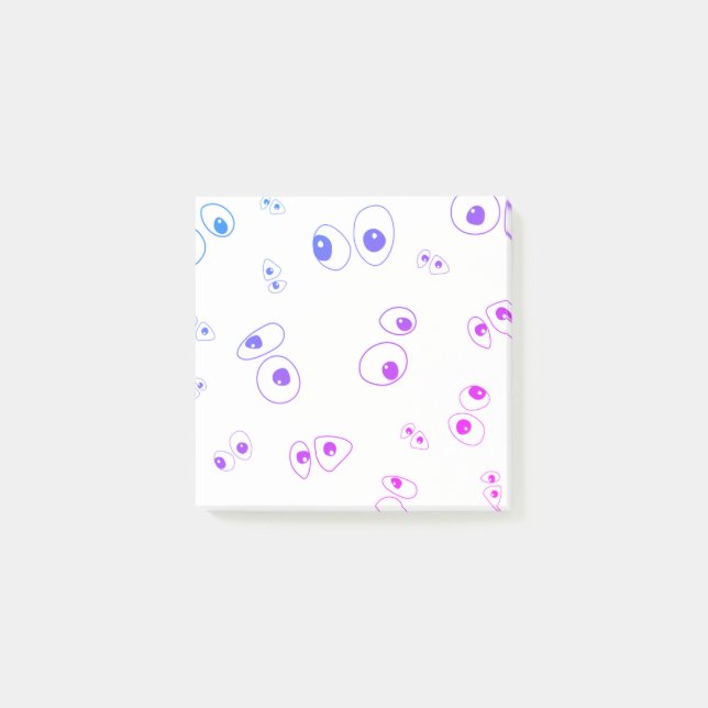 Google Augen zeichnend einfach albern und lustig Post-it Klebezettel (Vorderseite)