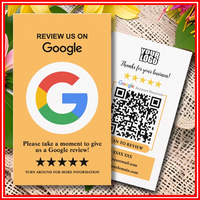 Google Avis | Carte de visite QR Code pêche pour a (Créateur téléchargé)