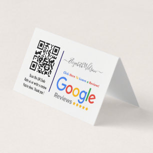 Google-Bewertung mit QR-Code-Link Visitenkarten