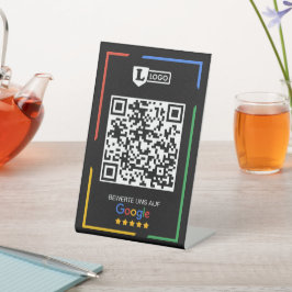 Google Bewertung mit QR-Code  Sockelschild