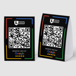 Google Bewertung mit QR-Code  Tischaufsteller