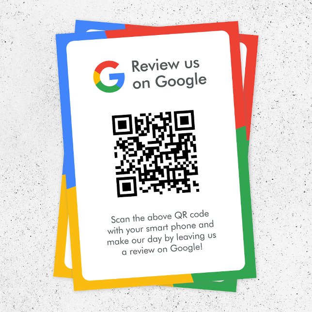 Google-Bewertungen | Business Review Link QR Code Begleitkarte (Gain Google reviews & grow your business with these editable rating request enclosure cards.)