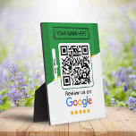Google-Bewertungen | Business Review Link QR Code Fotoplatte<br><div class="desc">Eine einfache, kundenspezifische Anfrage, um eine Google-Rezension mit einem scannbaren QR-Code-Podestal-Zeichen in einem modernen minimalistischen Stil verlassen. Die vielseitige Vorlage kann einfach mit Ihrem Firmenlogo, Grafik oder Foto, QR-Code und individuellem Text personalisiert und bearbeitet werden. Das Rezensionslogo kann leicht durch ein anderes ersetzt werden (z.B. Yelp, TripAdvisor, Facebook), um ein...</div>