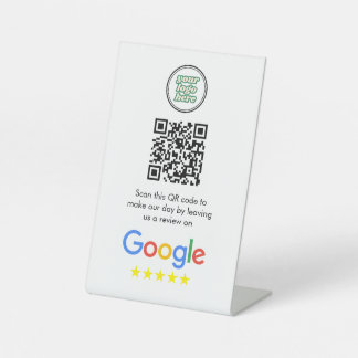 Google-Bewertungen | Business Review Link QR Code Sockelschild