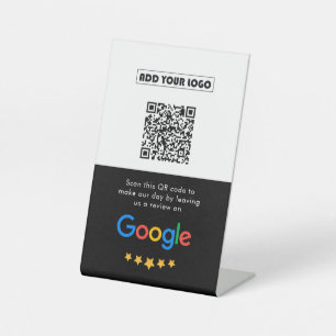 Google-Bewertungen Business Review Link QR Code Sockelschild