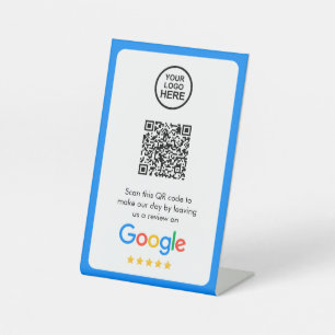 Google-Bewertungen   Business Review Link QR Code Sockelschild
