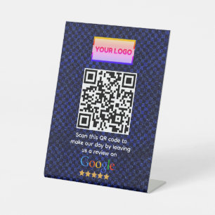 Google-Bewertungen Business Review Link QR Code Sockelschild